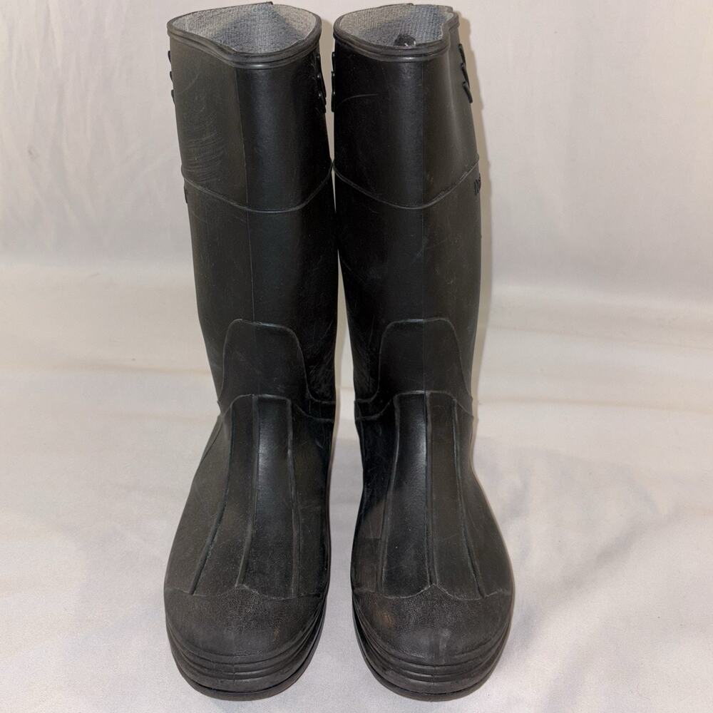 Northerner Waterproof Black Kids Rain Boots Rubber Size 4 Heavy Duty EUC